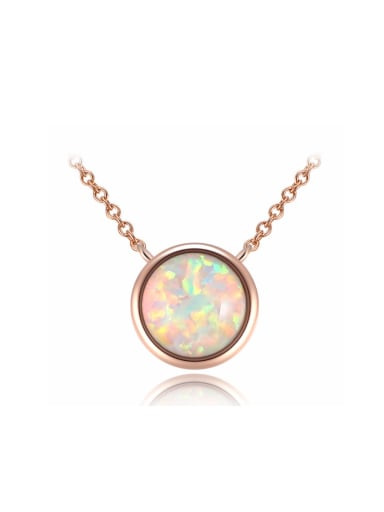 Fashion rose-gold Opal Simple Necklace