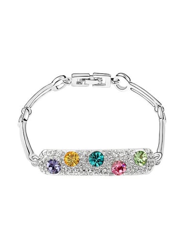 Fashion Shiny Cubic austrian Crystals Alloy Bracelet