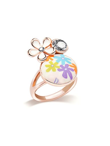Trendy Flower Shaped Polymer Clay Ring