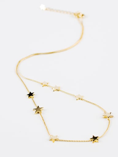 Charming 18K Gold Plated Star Shaped Necklace