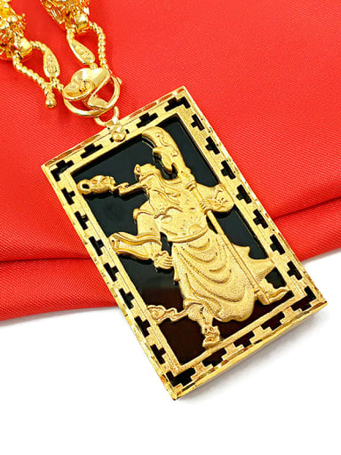 Square Shaped Chinese Elements Pendant
