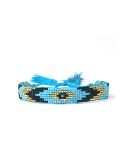 Colorful Woven Glass Beads Women Bracelet
