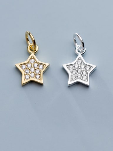 925 Sterling Silver With Cubic Zirconia  Simplistic Geometric Charms