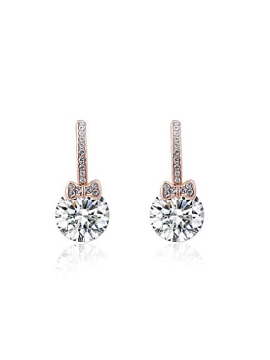 ROXI selling jewelry earrings Austria crystal rose gold bow Zircon Earrings