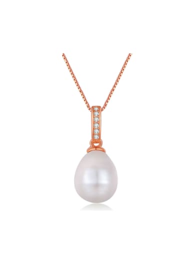 Water Drop Freshwater Pearls Rose Gold Plated Pendant
