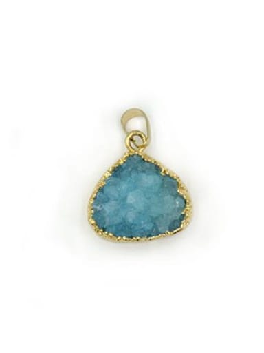 Simple Triangle Natural Blue Crystal Pendant