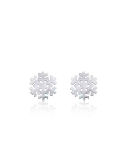 Lovely Hollow Snowflake Matt Stud Earrings