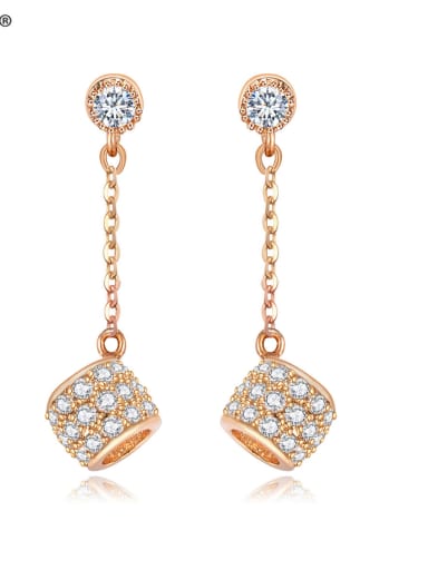 Copper With 3A cubic zirconia Trendy Camel bell Drop Earrings
