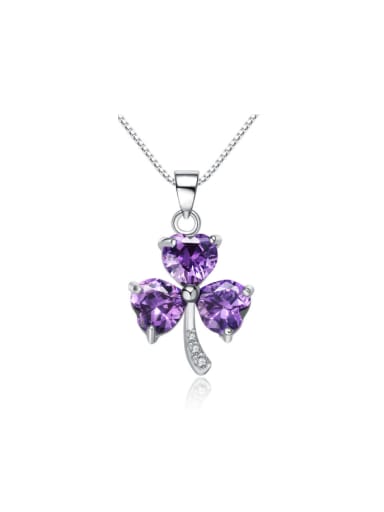 Butterfly Bow Amethyst Birthday Gift Pendant