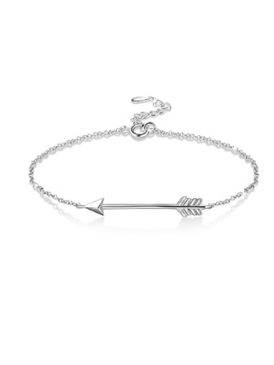 Adjustable Length Arrow Shaped 925 Silver Bracelet