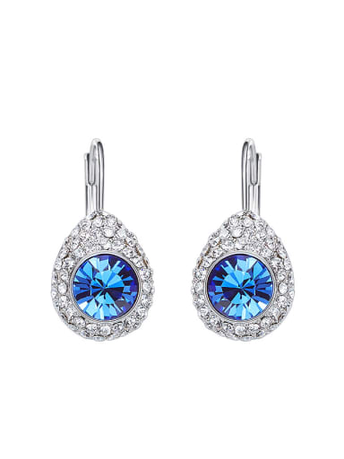 Fashion Blue austrian Crystal Zircon Earrings