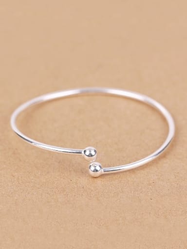 Simple Smooth Silver Opening Ring
