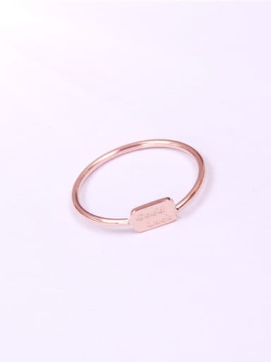 Small Brand Personality Rose Gold Plated Ring