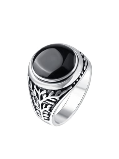 Retro style Black Enamel Alloy Ring