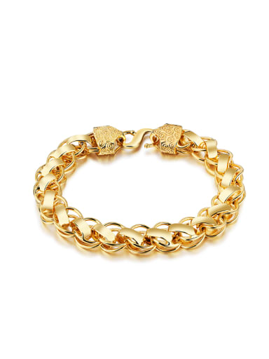 18K Gold Plated Exaggerated Men Bracelet