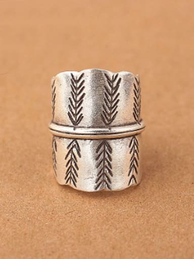 Ethnic style Silver Handmade Opening Ring