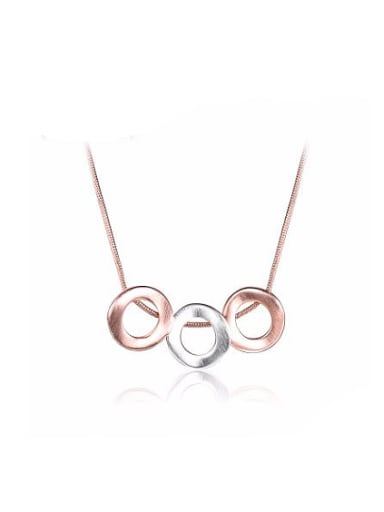 Adjustable Length Rose Gold Plated Double Color Necklace