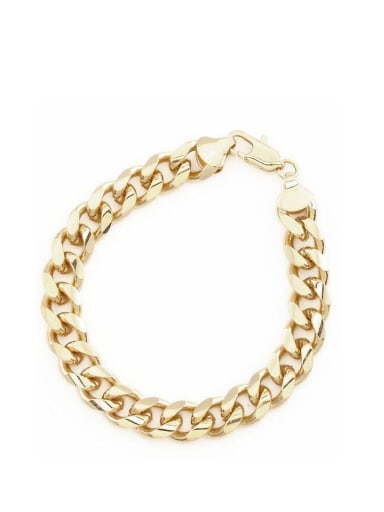 Men Delicate Gold Plated Geometric Shaped Bracelet