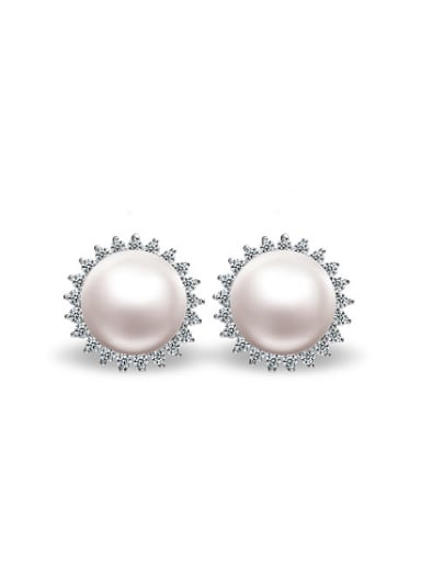 Fashion Freshwater Pearl Flower-shaped stud Earring