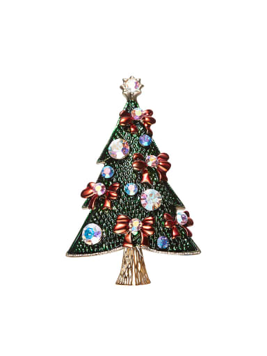 Personalized Creative Christmas Tree Zircon Brooch