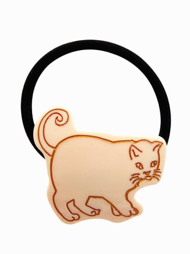 Rubber Band With Cellulose Acetate  Cute Cat  Hair Ropes