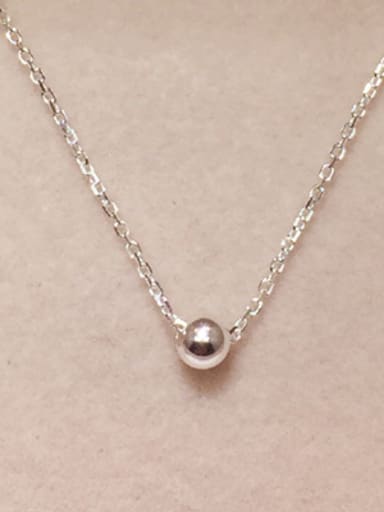 S925 silver fashion light bead necklace