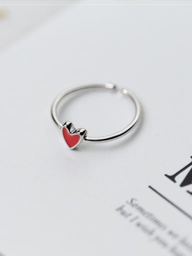 Elegant Heart Shaped Open Design Glue Ring