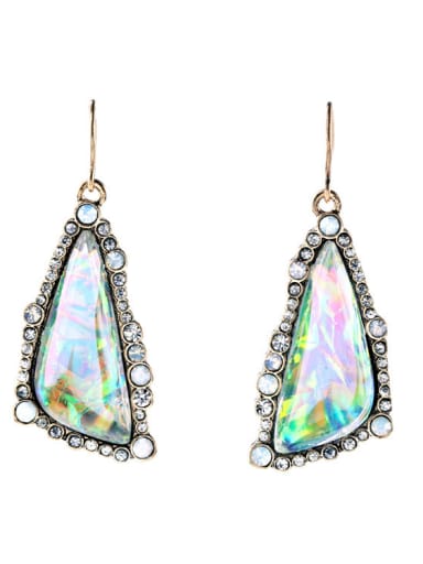 Alloy Luxury Irregular Artificial Gemstones drop earring