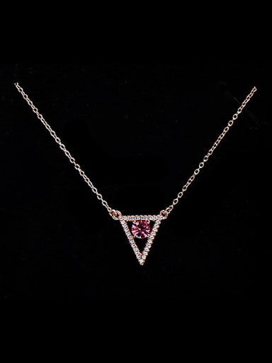 Rose Gold Triangle Shaped Necklace