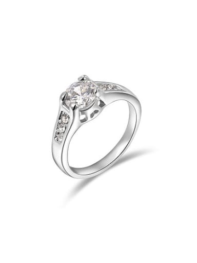 Delicate White Gold Plated Austria Crystal Ring