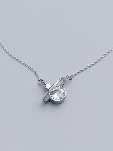 925 Sterling Silver With Silver Plated Personality Heavenly body&Hollow stars Necklaces