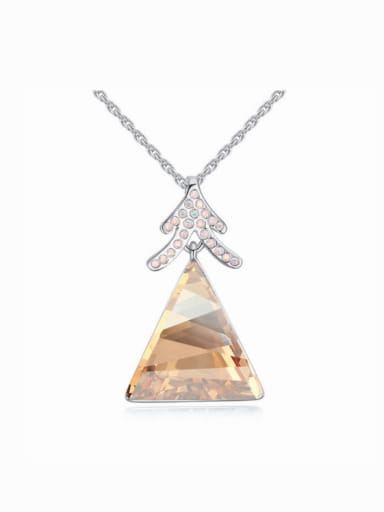 Fashion Triangle austrian Crystal Pendant Alloy Necklace