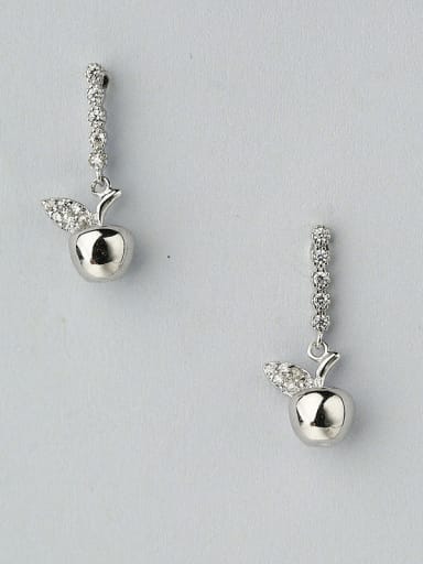 925 Silver Apple Drop Earrings