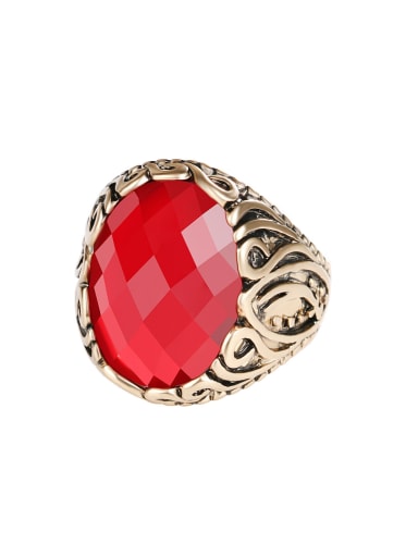 Retro style Oval Resin stone Alloy Ring