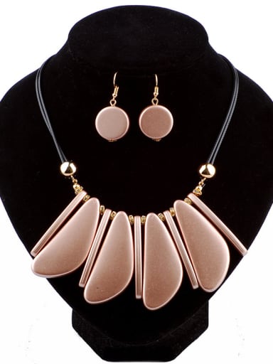 custom Exaggerated Geometrical Paint-Acrylic Two Pieces Jewelry Set