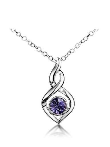 Fashion Heart Cubic Crystal 925 Sterling Silver Pendant