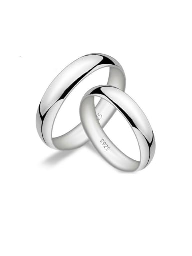 925 Sterling Silver With Glossy  Simplistic Loves  Rings