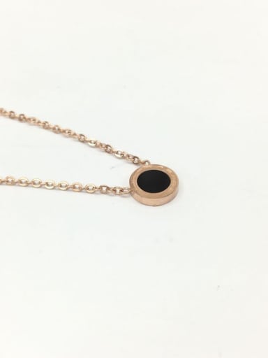 Round Black Agate Clavicle Necklace