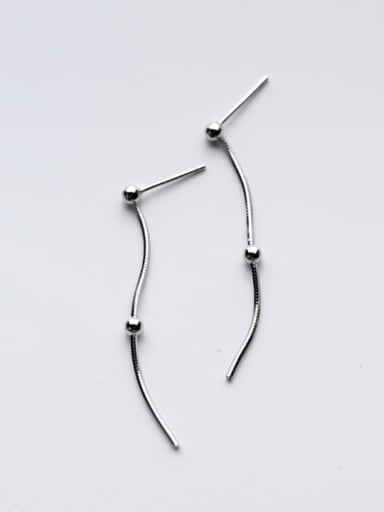 Simply Style Geometric Shaped S925 Silver Drop Earrings
