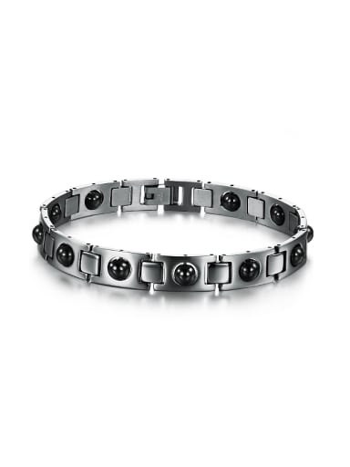 Fashion Cubic Magnets Titanium Bracelet