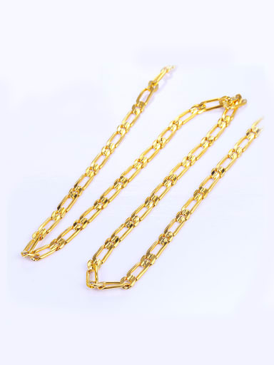 Copper Alloy 24K Gold Plated Simple style Men Necklace