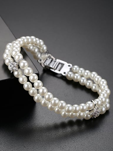 AAA zircon synthetic pearl bracelet