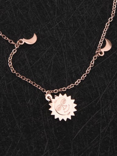 Sun Moon Fashion Clavicle Necklace
