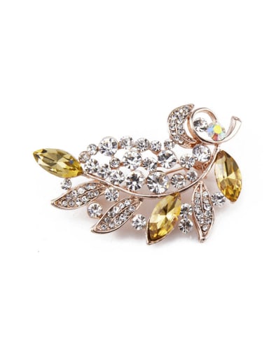 2018 2018 2018 2018 2018 2018 Rose Gold Plated Crystals Brooch