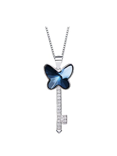 2018 S925 Silver Butterfly Shaped Necklace