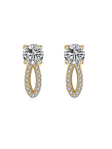 Exquisite Symbol Shaped Rhinestones Stud Earrings