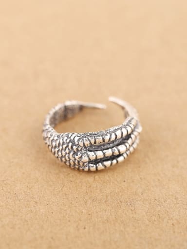 Punk Claws Silver Opening Ring