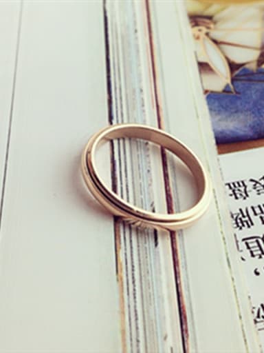Simple Smooth Rose Gold Plated Ring
