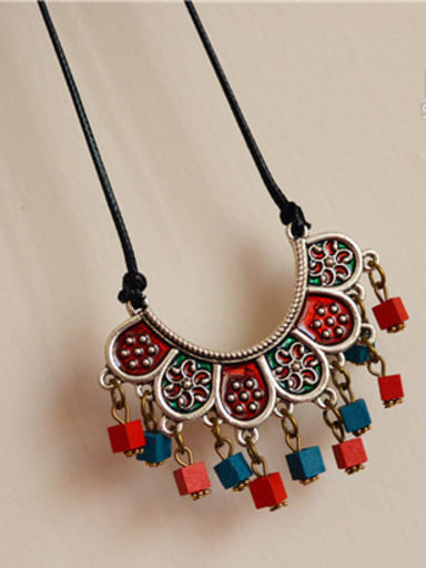 Ethnic Style Fan Shaped Necklace