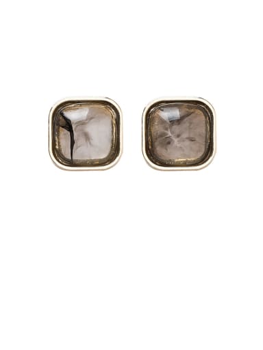 Alloy With Gold Plated Simplistic Geometric Stud Earrings
